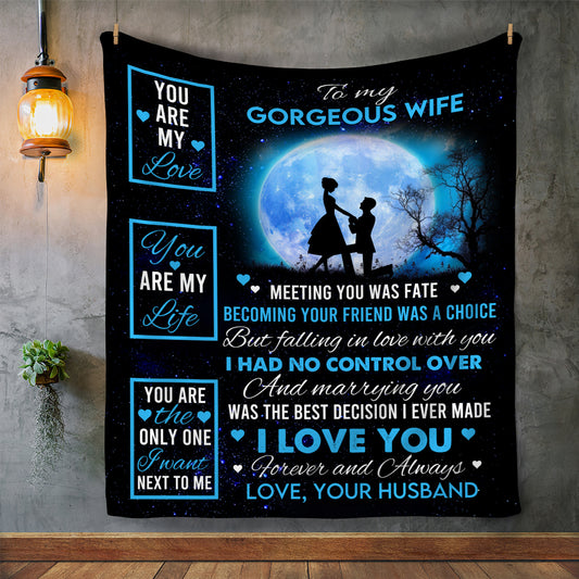 To My Wife Love You To the Moon Fleece