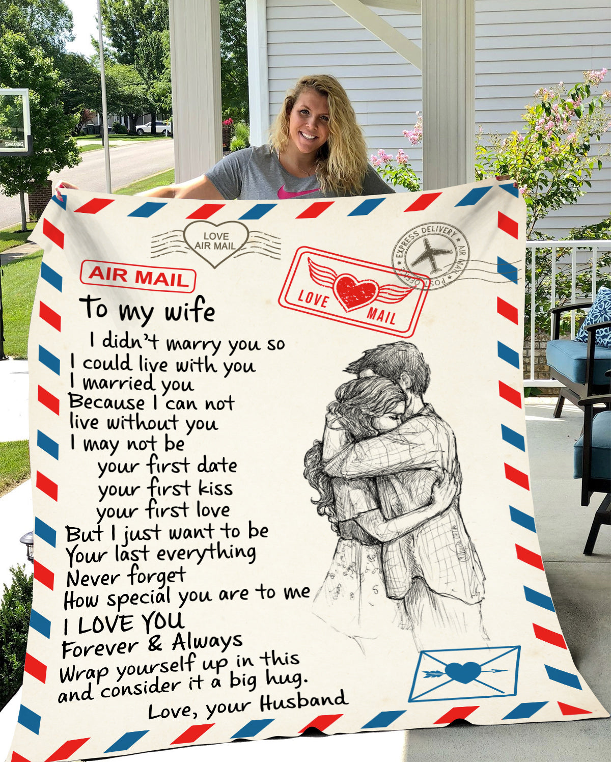 [LIMITED EDITION BLANKET - NEARLY SOLD OUT ] TO MY WIFE | LETTER LOVE BLANKET - Free Shipping ENDS Today!