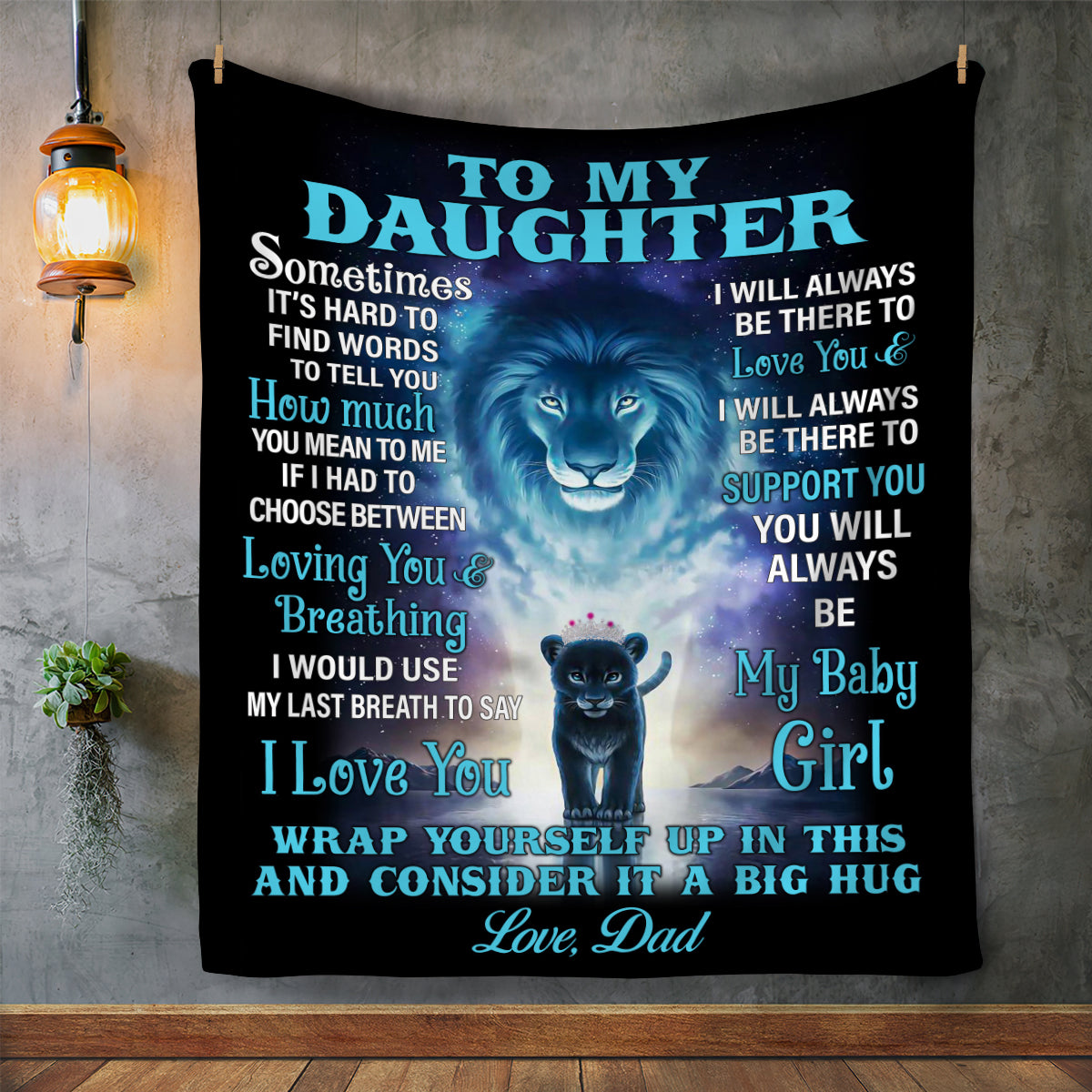 To My Daughter Love Dad | Cozy Fleece - FREE SHIPPING on Queen Size