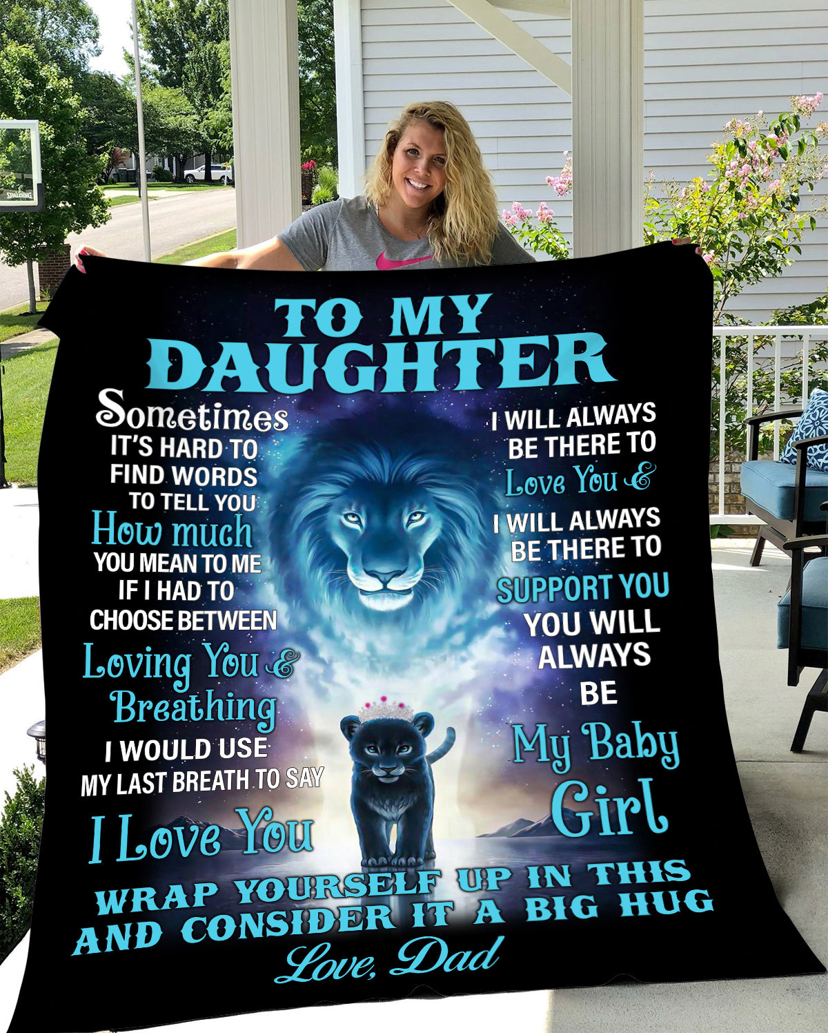 To My Daughter Love Dad | Cozy Fleece - FREE SHIPPING on Queen Size