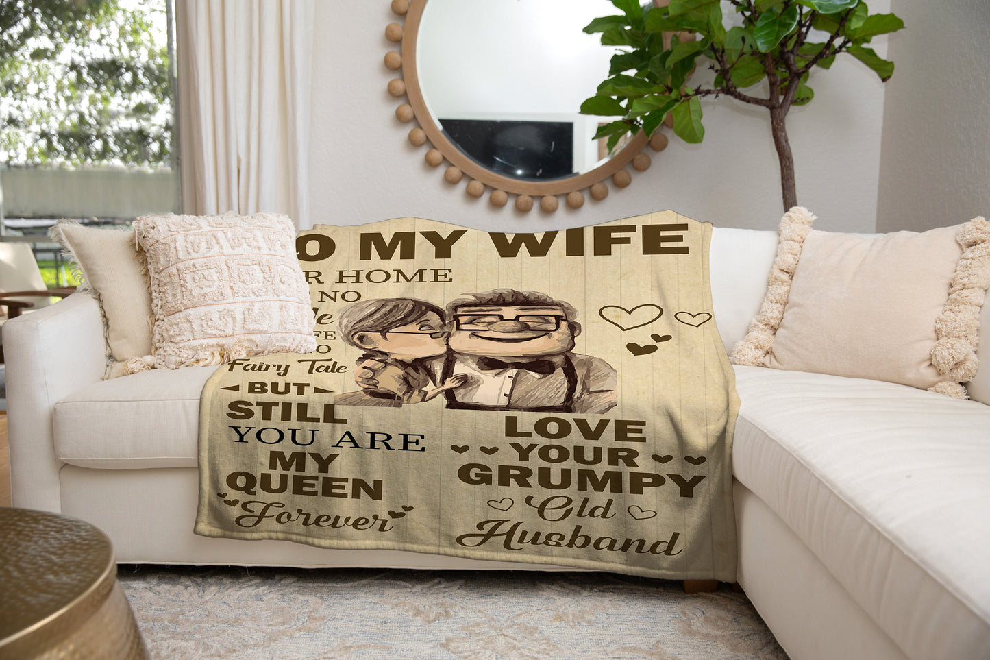 To My Wife Love Grumpy Husband Luxury Fleece - FREE SHIPPING!