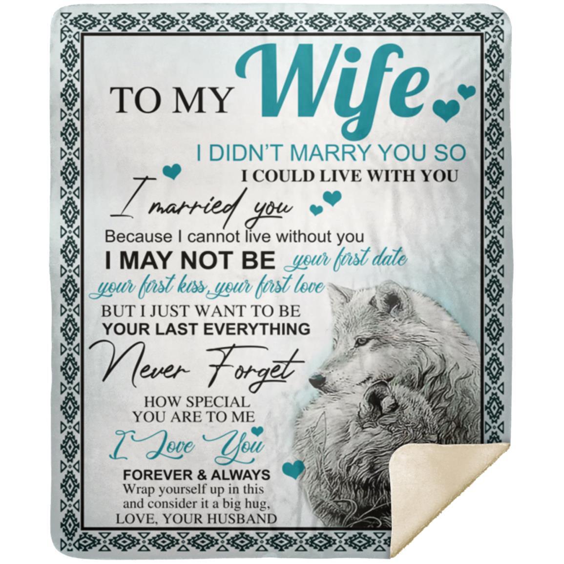 ULTRA SOFT LUXURY WIFE WOLF TRUE LOVE BLANKET