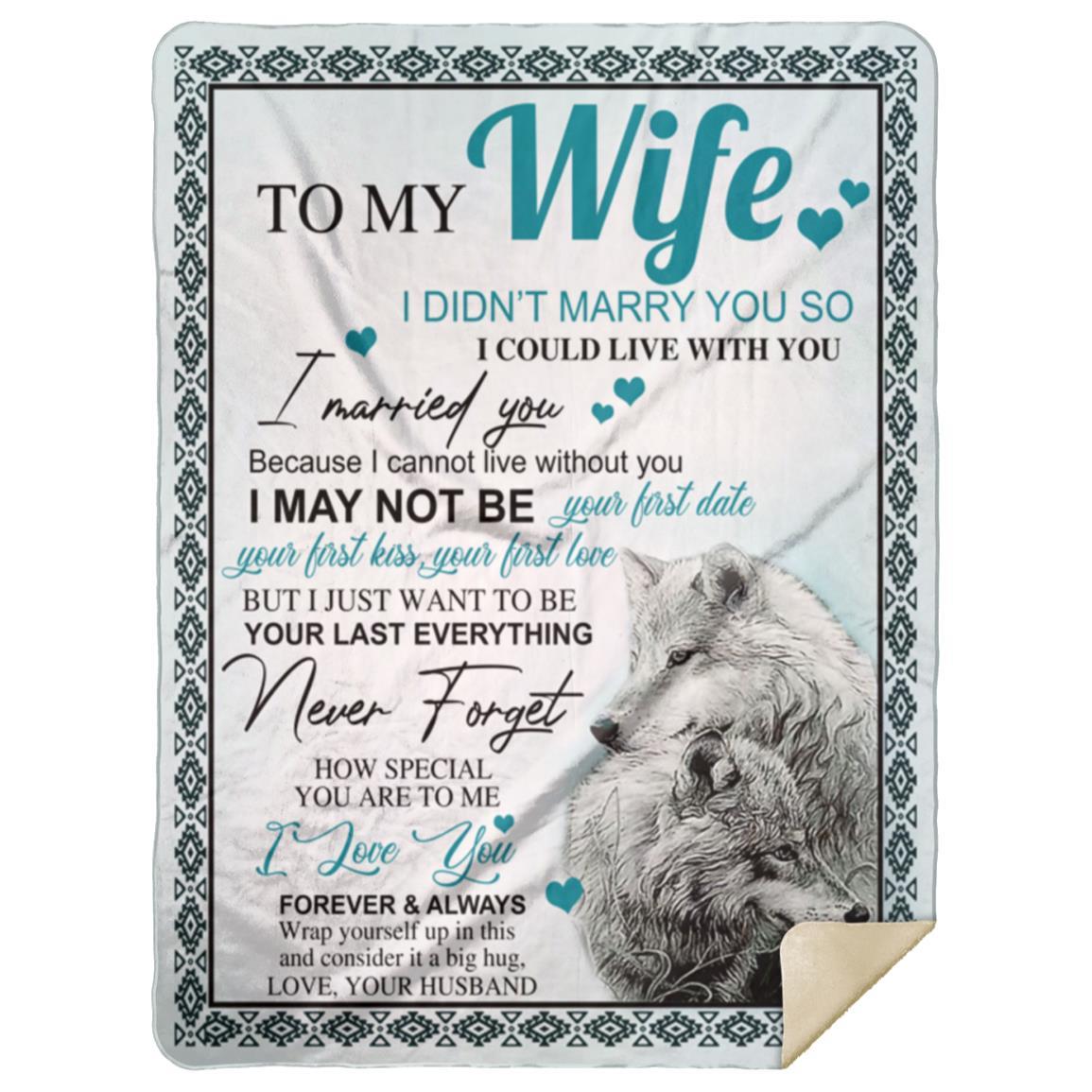 ULTRA SOFT LUXURY WIFE WOLF TRUE LOVE BLANKET