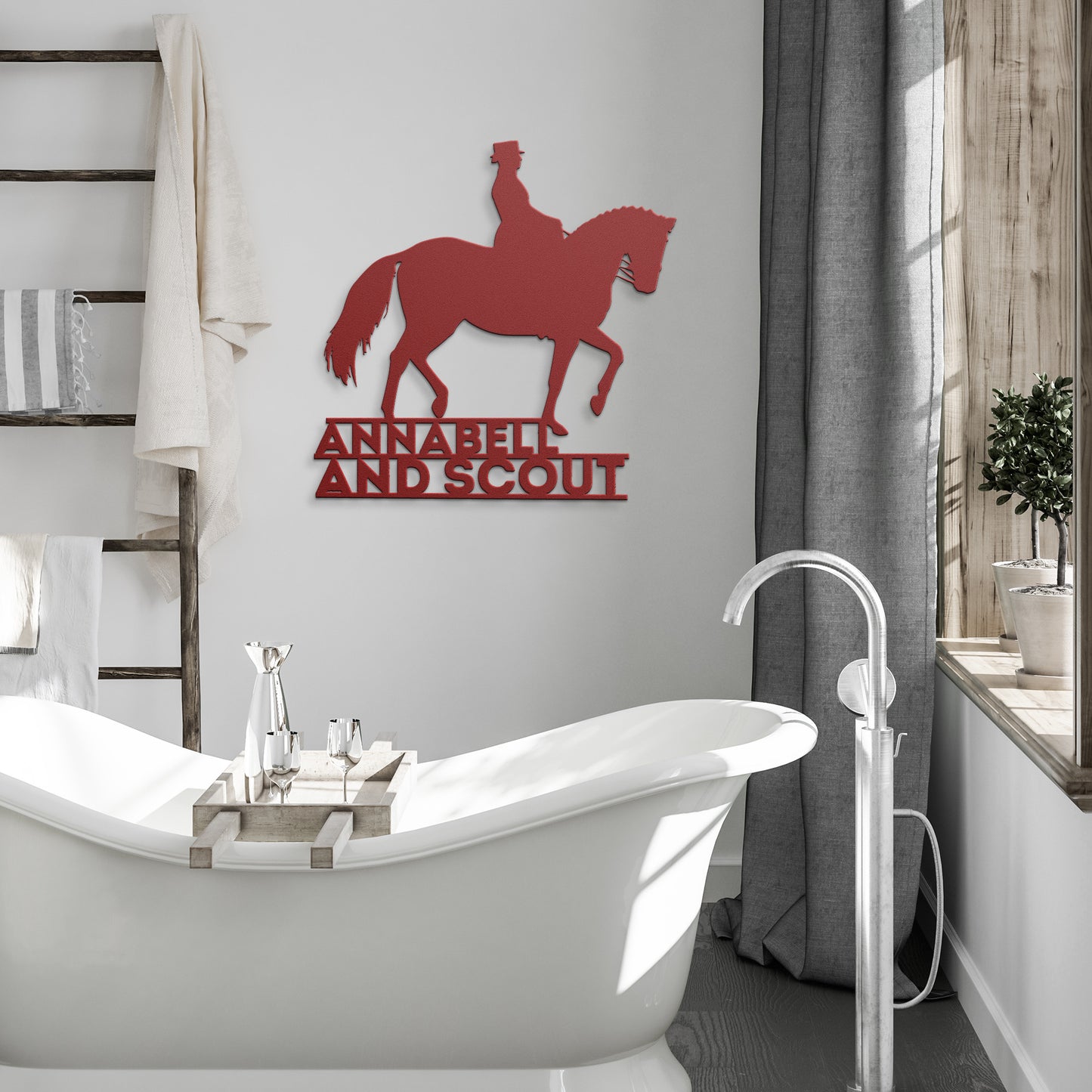 DRESSAGE METAL WALL ART PERSONALIZED DESIGN USA MADE STEEL ART