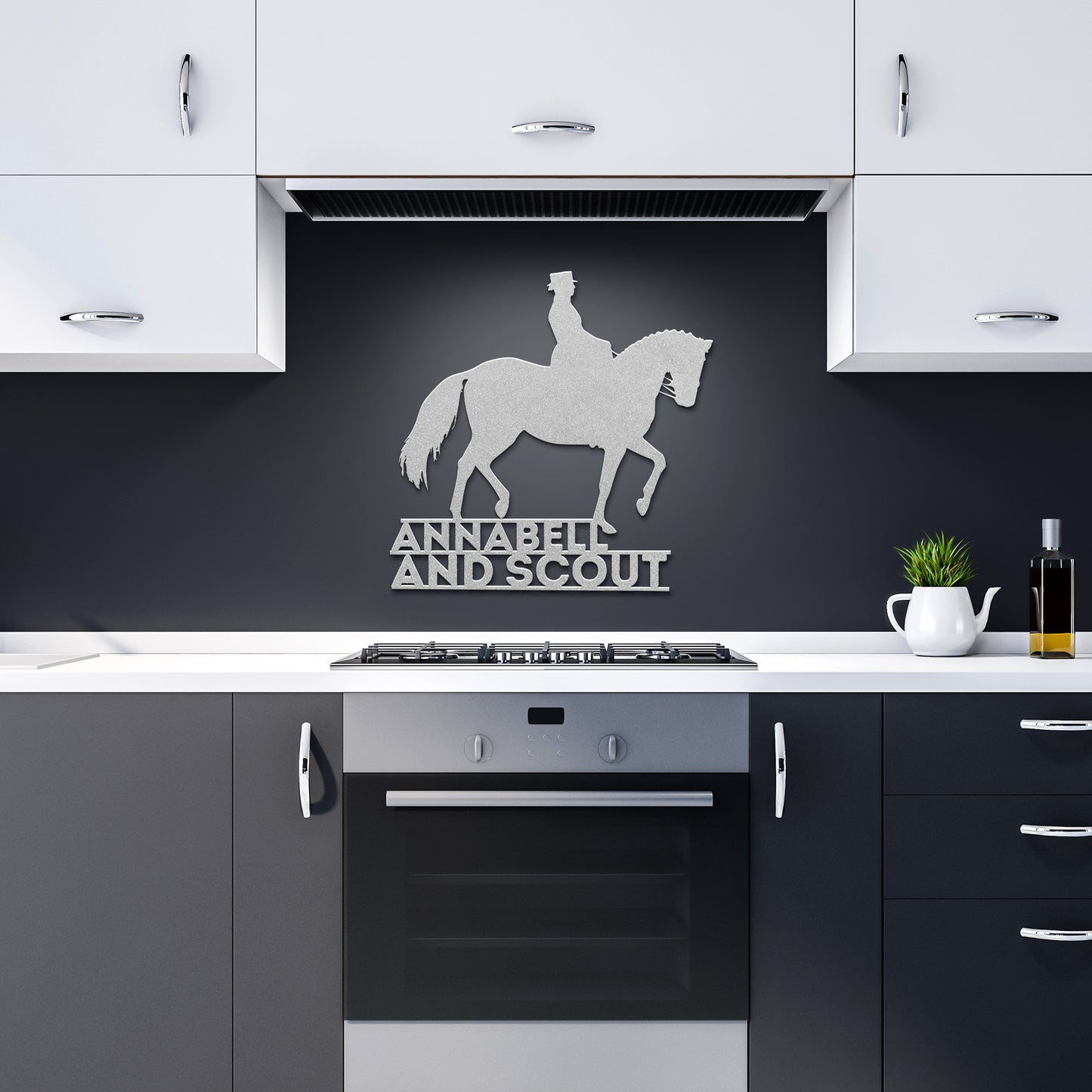 DRESSAGE METAL WALL ART PERSONALIZED DESIGN USA MADE STEEL ART