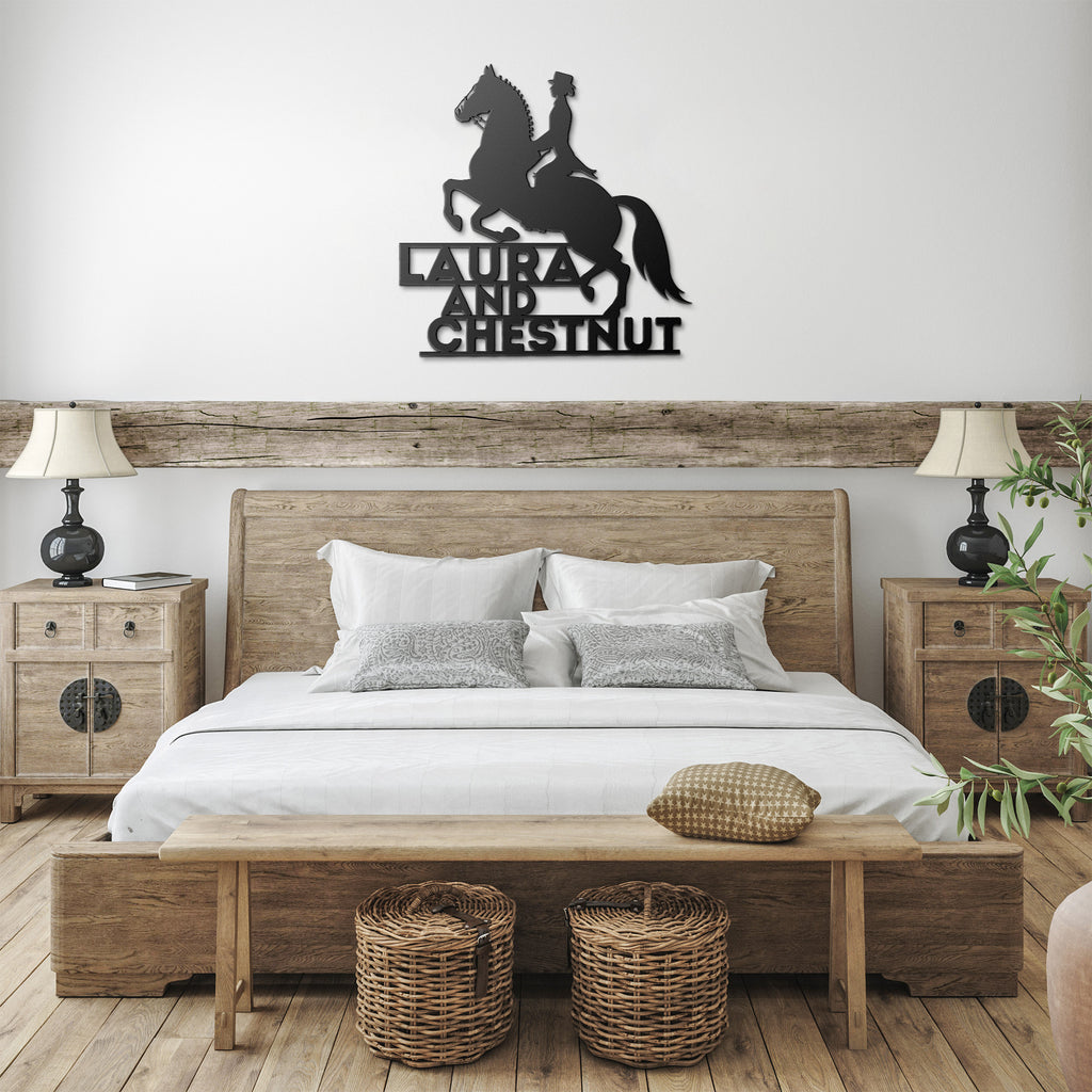 DRESSAGE JUMPING METAL WALL ART PERSONALIZED DESIGN USA MADE STEEL ART