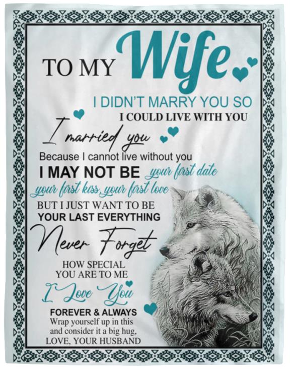ULTRA SOFT LUXURY WIFE WOLF TRUE LOVE BLANKET