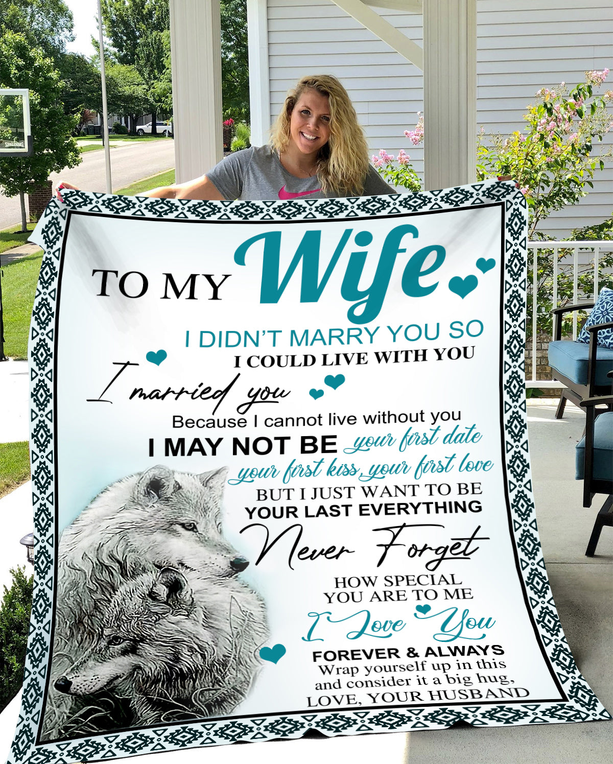 ULTRA SOFT LUXURY WIFE WOLF TRUE LOVE BLANKET