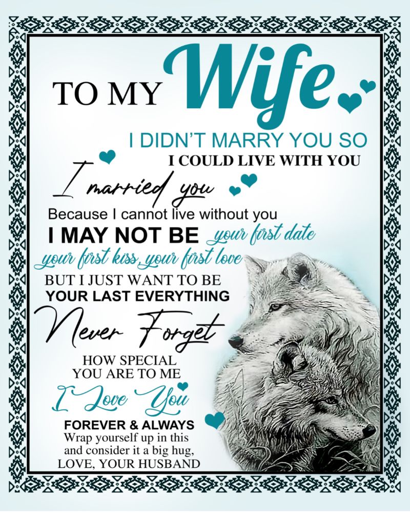 ULTRA SOFT LUXURY WIFE WOLF TRUE LOVE BLANKET