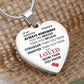 Personalized To My Daughter Heart Pendant -  Braver, Stronger Smarter