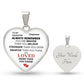Personalized To My Daughter Heart Pendant -  Braver, Stronger Smarter
