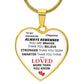 Personalized To My Daughter Heart Pendant -  Braver, Stronger Smarter