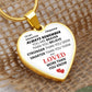 Personalized To My Daughter Heart Pendant -  Braver, Stronger Smarter