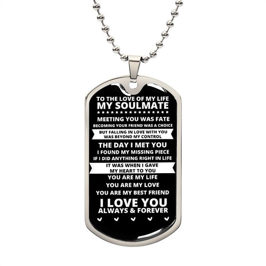 To My Soulmate | 2023 Limited Edition Dog Tag Valentines