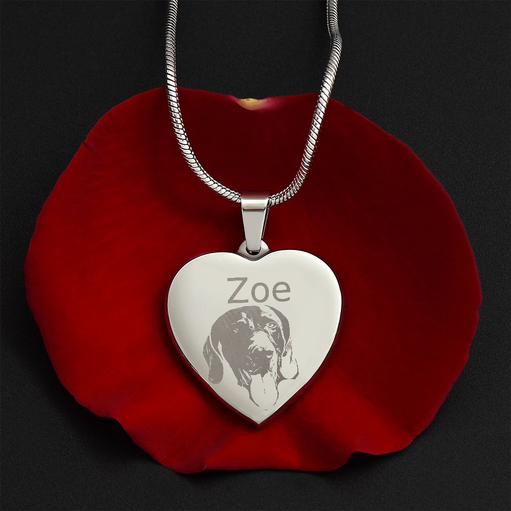 Custom Pet Portrait Necklace! Perfect Gift for Cat or Dog Lovers! Personalized with their name!