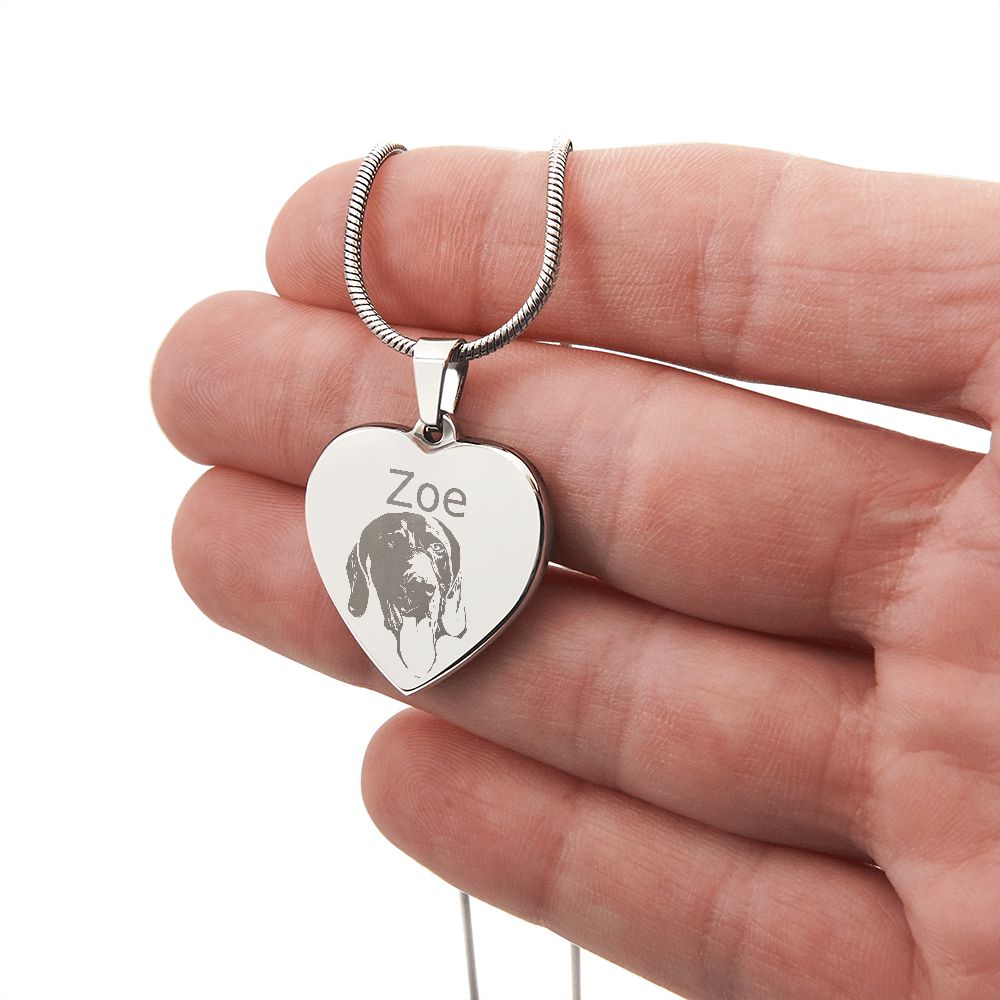Custom Pet Portrait Necklace! Perfect Gift for Cat or Dog Lovers! Personalized with their name!