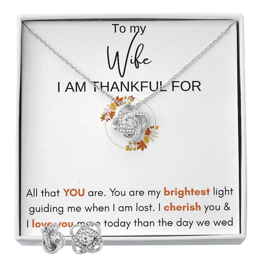 To my Wife | Love Knot Necklace & Earring Set | Limited Edition