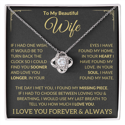 To my Beautiful Wife | Turn back the clock to love you sooner