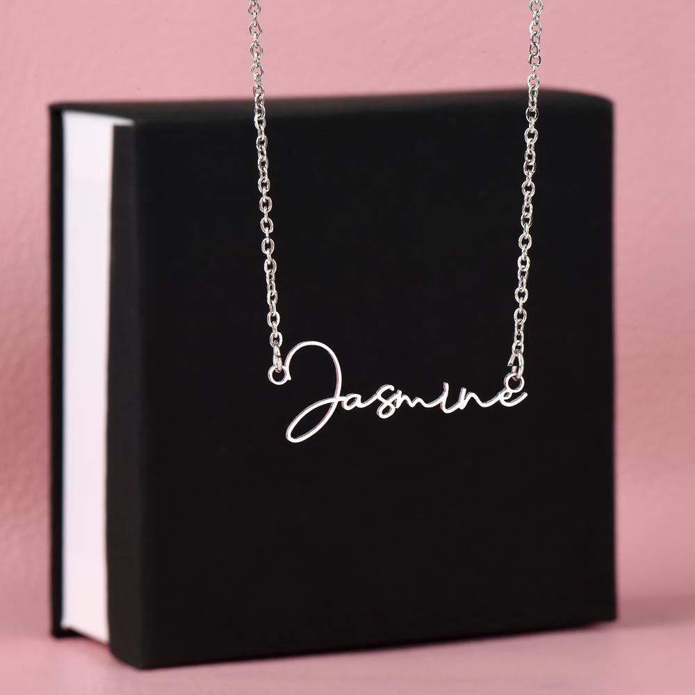 Signature Name Necklace Gift for Her birthday, personalized name necklace