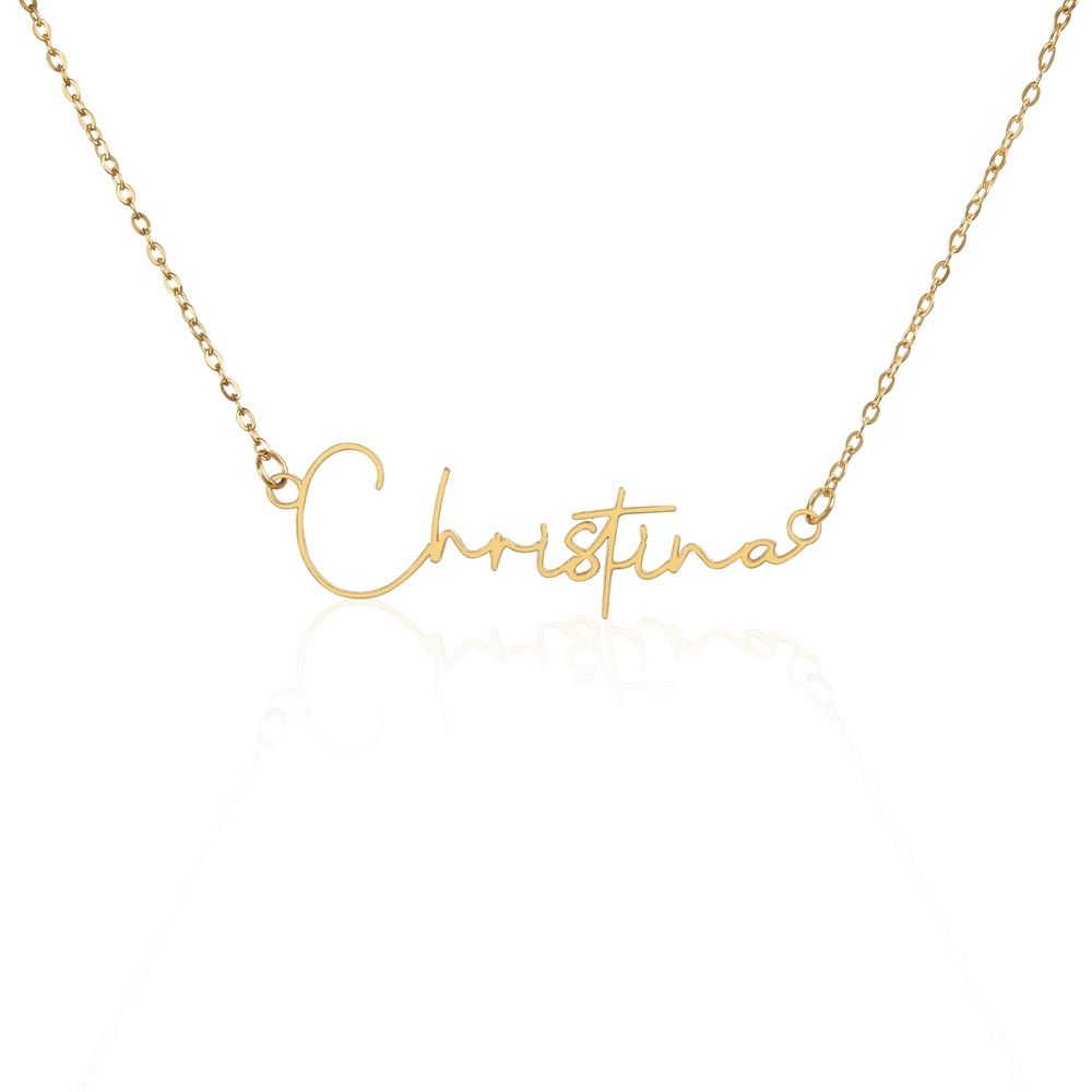 Signature Name Necklace Gift for Her birthday, personalized name necklace