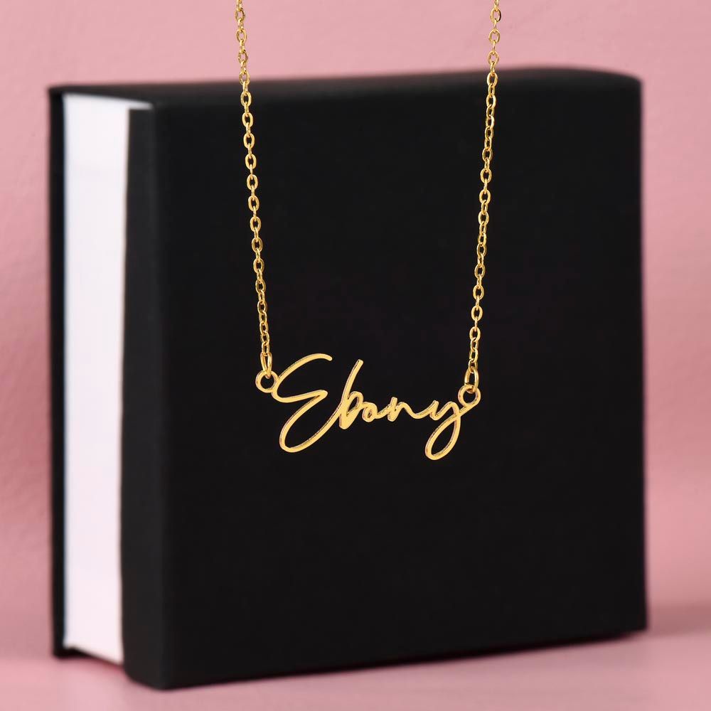 Signature Name Necklace Gift for Her birthday, personalized name necklace