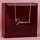 Signature Name Necklace Gift for Her birthday, personalized name necklace