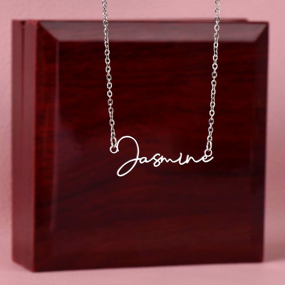 Signature Name Necklace Gift for Her birthday, personalized name necklace