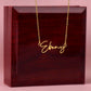 Signature Name Necklace Gift for Her birthday, personalized name necklace
