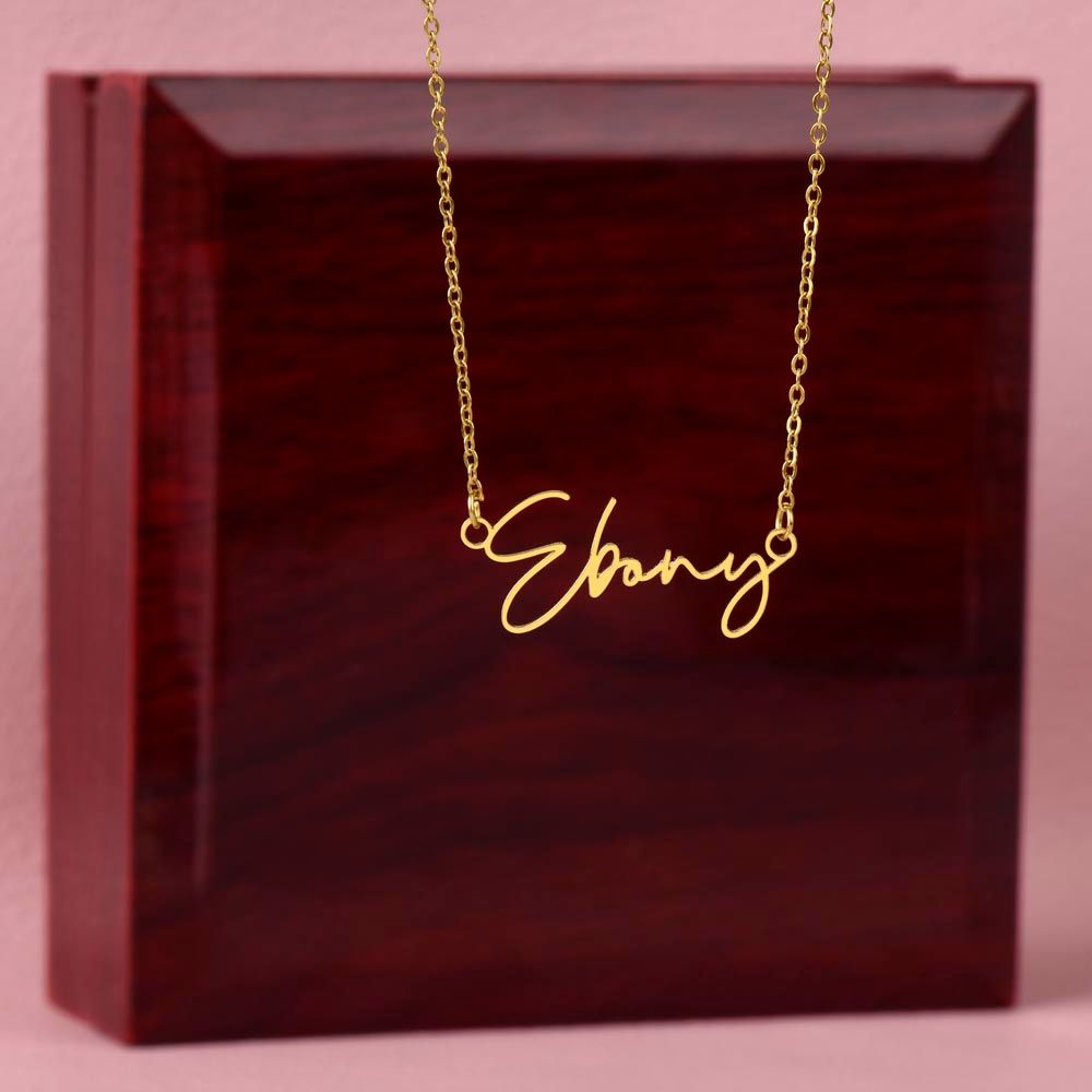 Signature Name Necklace Gift for Her birthday, personalized name necklace