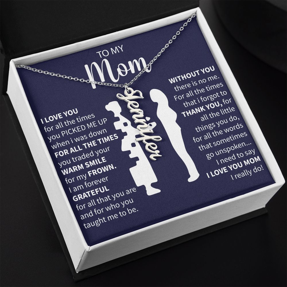 To My Mom | Personalized Name necklace - I Love You I Do!
