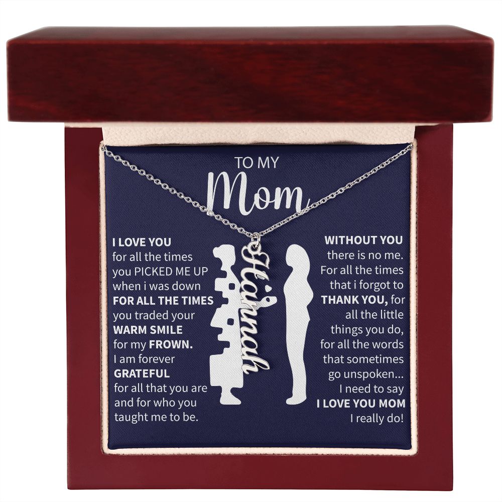 To My Mom | Personalized Name necklace - I Love You I Do!
