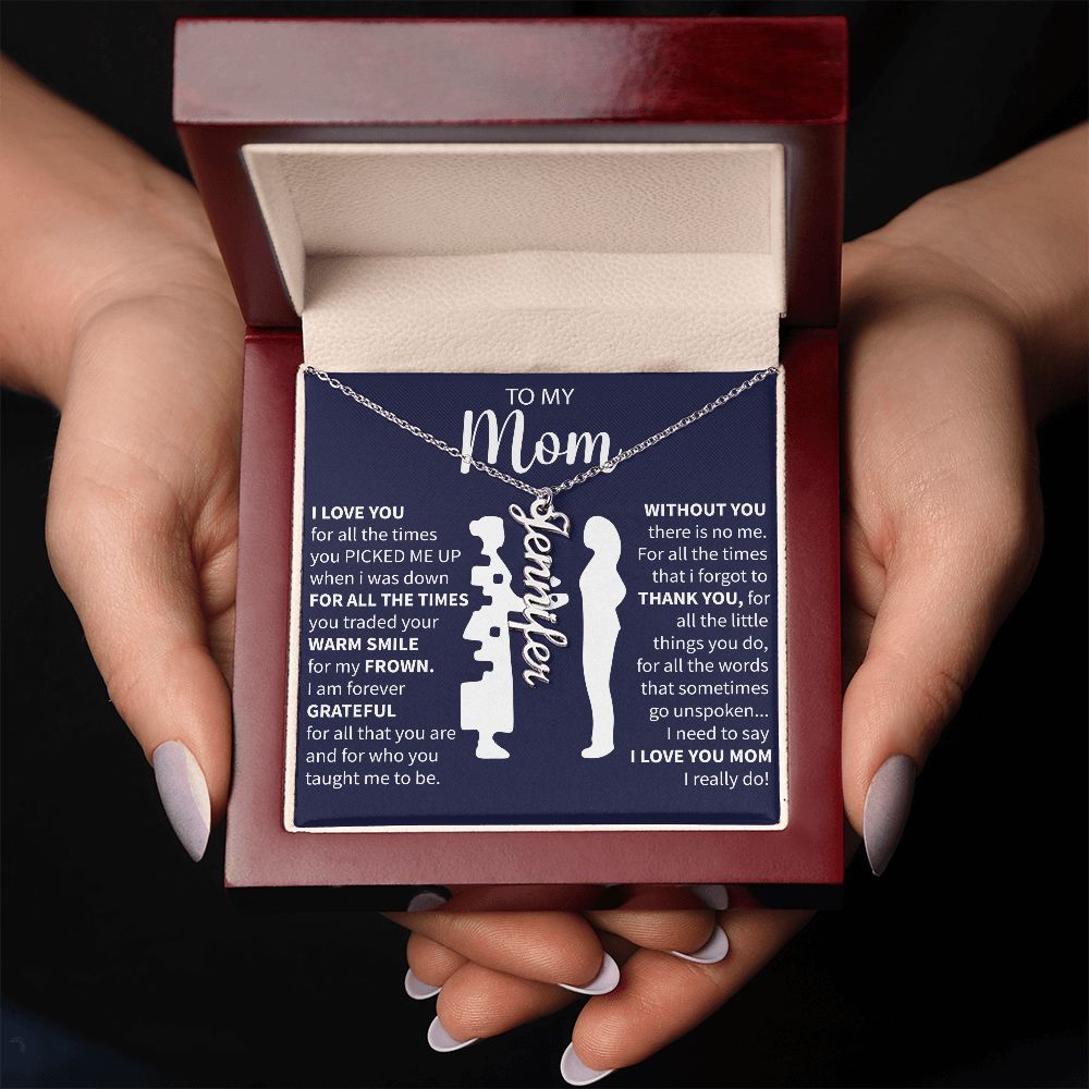 To My Mom | Personalized Name necklace - I Love You I Do!