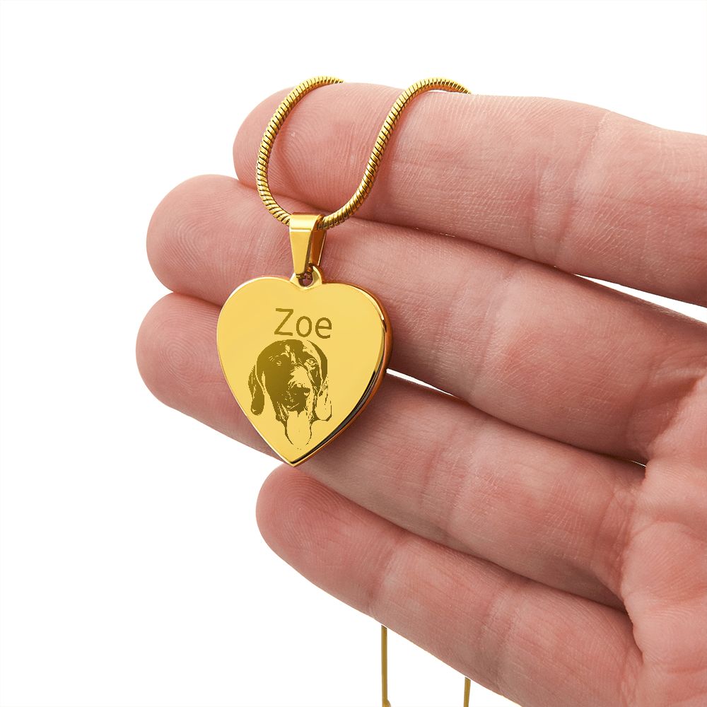 Custom Pet Portrait Necklace! Perfect Gift for Cat or Dog Lovers! Personalized with their name!
