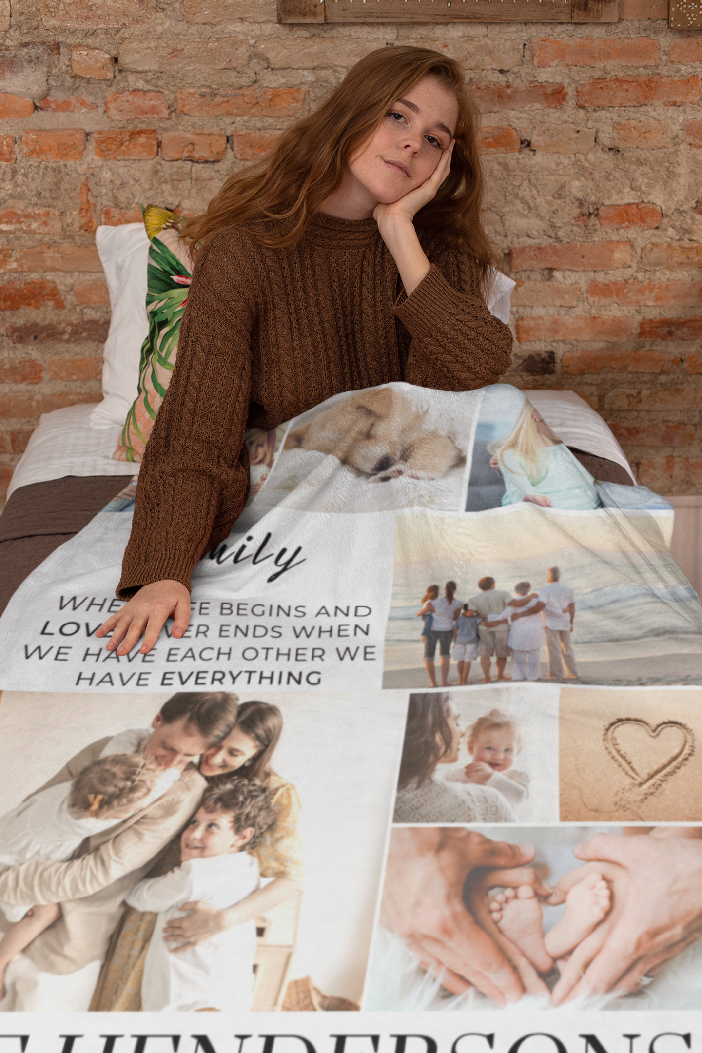 PERSONALIZED FAMILY BLANKET | Personalize ALL pictures and words