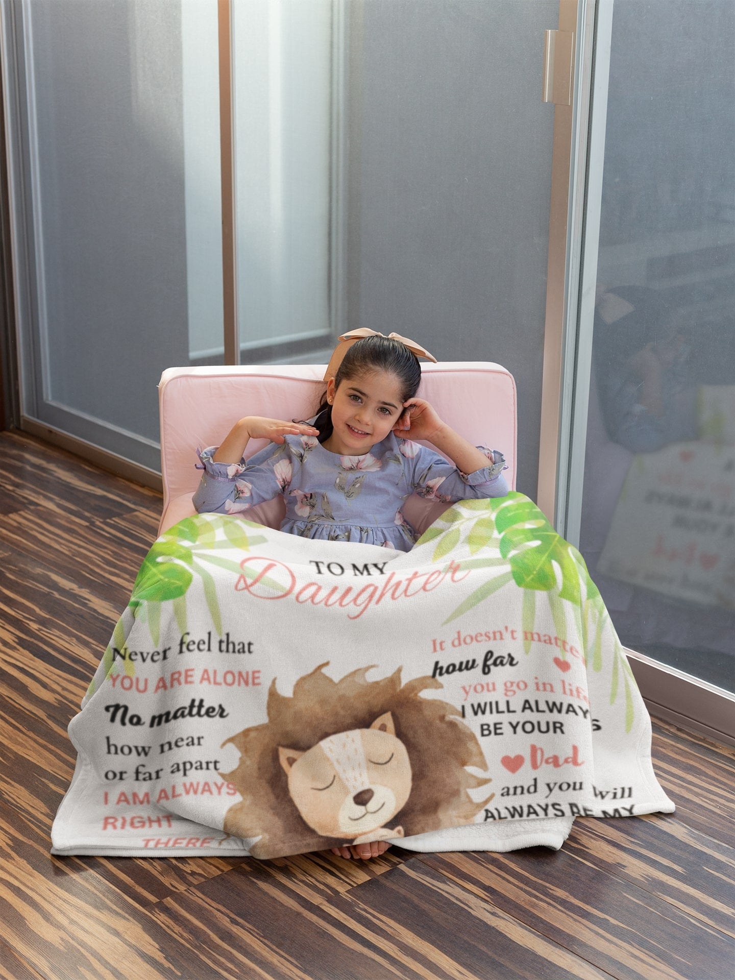 To My Daughter Lion Ultra Soft Throw Blanket