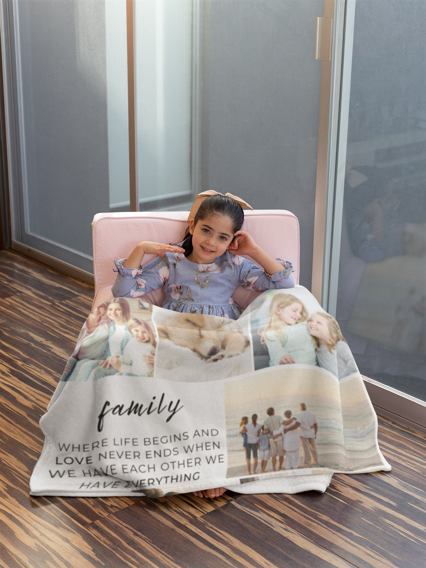 PERSONALIZED FAMILY BLANKET | Personalize ALL pictures and words