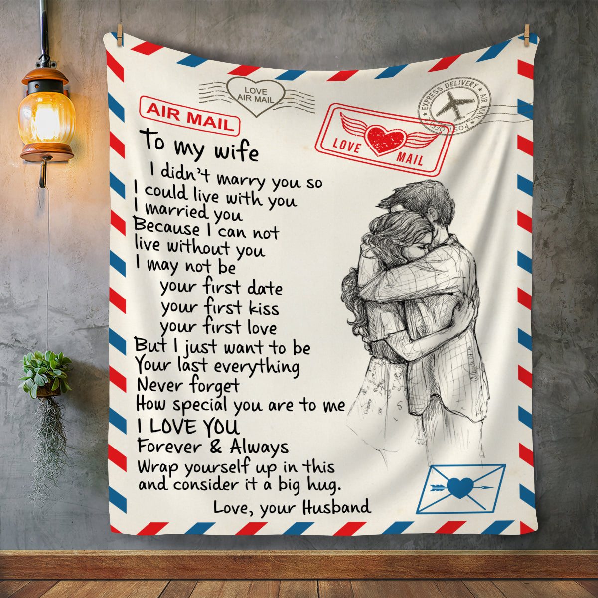 [LIMITED EDITION BLANKET - NEARLY SOLD OUT ] TO MY WIFE | LETTER LOVE BLANKET