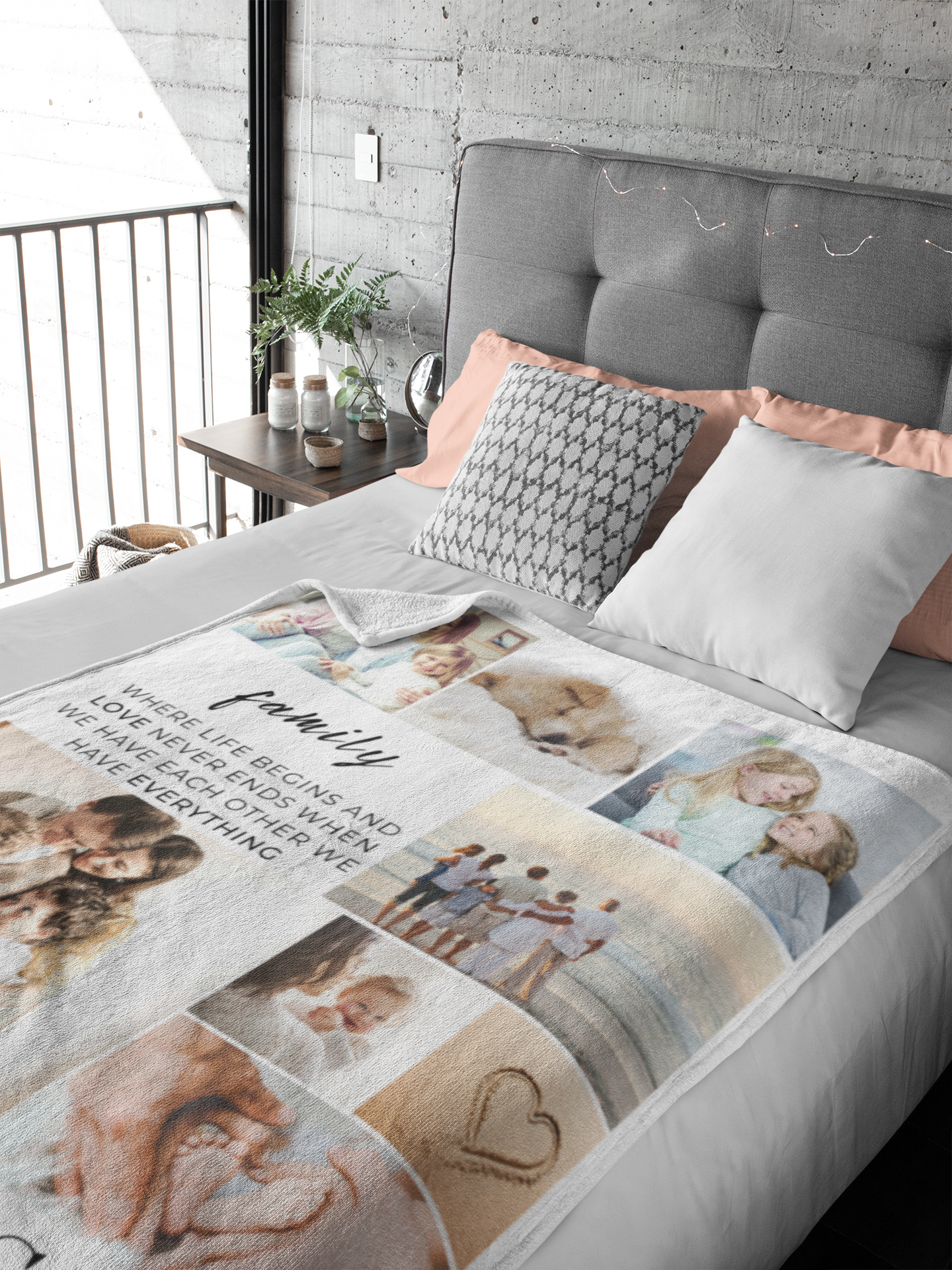 PERSONALIZED FAMILY BLANKET | Personalize ALL pictures and words